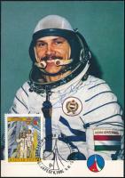 1981 Szovjet-magyar közös űrrepülés CM rajta Farkas Bertalan űrhajós aláírásával