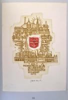 Vegyes ex libris szakirodalom tétel: katalógusok, mappa; magyar, dán, francia és orosz nyelven, össz...