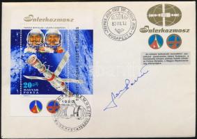 1980 Interkozmosz FDC  rajta Farkas Bertalan űrhajós aláírásával