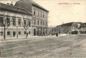 Budapest II. Széna tér, üzlet és villamosok  (EK)