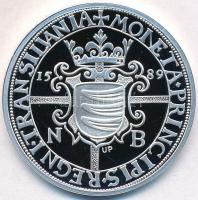 DN "Magyar tallérok utánveretben - Báthory Zsigmond tallérja 1589" Ag emlékérem tanúsítván...