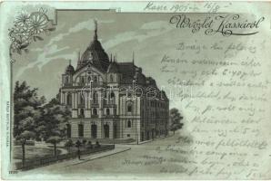 Kassa, Kosice; Nemzeti színház / theatre. Varga Bertalan floral, litho (EK)