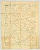 cca 1940 A Börzsöny térképe, kiadja Kókai Lajos, tervezte Szegő István, Klösz Térképészeti Műintézet, szakadással, 80x64 cm