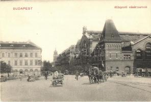 Budapest IX. Központi Vásárcsarnok, villamos, kávéház