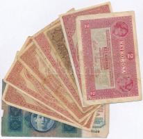 1902-1923. 10db-os vegyes magyar korona bankjegy tétel T:III-IV