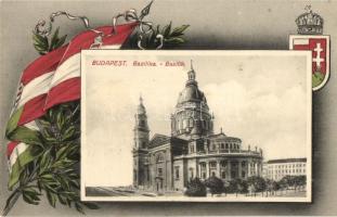Budapest V. Bazilika, Magyar zászlós és címeres keret