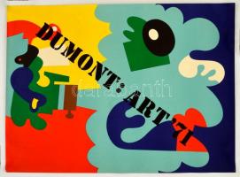 1971 Dumont: Art 71, modern művészeti naptár borító plakátja, széleinél tűnyomok, 62x46 cm / Dumont: Art 71, modern art poster, pinholes on the corner, 62x46 cm