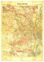 1928 A budai hegyvidék térképe, kiadja a M. kir. állami térképészet, vászontérkép, 68x47 cm