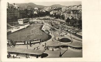 1951 Budapest II. Széll Kálmán tér, villamosok