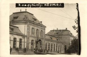 1940 Nagykároly, Carei; vasútállomás / railway station / Bahnhof. photo