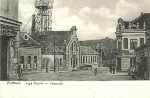 Bochnia, Szyb Sutoris / Salzgrube / salt mine, street view with restaurant and shop