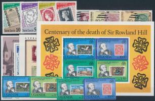 1979-1980 Rowland Hill motívum 11 klf bélyeg + 3 klf blokk, 1979-1980 Rowland Hill 11 stamps + 3 blocks
