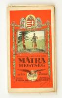 cca 1933-1937 A Mátra hegység, kirándulók térképe, kiadja a Magyar Kir. Állami Térképészet, vászontérkép, 62x90 cm