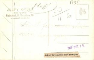 1935 Mór, Szüreti felvonulás a bornapon, ökrös szekér, Jelfy Gyula photo (EK)