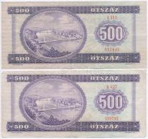 1969-1975. 500Ft (2x) T:III szép papír