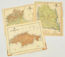 cca 1900 Bács-Bodrog, Heves, Nagy Küküllő vármegyék térképei. Posner. 24x30 cm Egyiken szakadások.