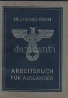 1936 Deutsches Reich fényképes munkakönyv külföldieknek