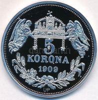 DN "Királyi koronák - III. Béla 5 korona 1909" Ag emlékérem tanúsítvánnyal (20g/0.999/38,6...