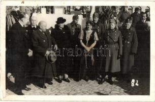 1938 Léva, Levice; bevonulás, Purgly Magdolna / entry of the Hungarian troops, Rusznák photo (EK)