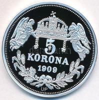 DN "Királyi koronák - III. László 5 korona 1909" Ag emlékérem tanúsítvánnyal (20g/0.999/38...