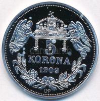 DN "Királyi koronák - II. László 5 korona 1909" Ag emlékérem tanúsítvánnyal (20g/0.999/38,...