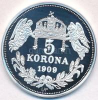 DN "Királyi koronák - Aba Sámuel 5 korona 1909" Ag emlékérem tanúsítvánnyal (20g/0.999/38,...