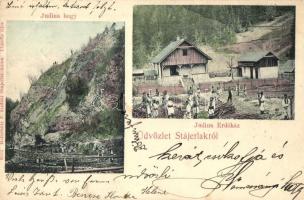 Stájerlak, Steierdorf, Kirscha; Judina hegy és erdőház. Hollschütz F. kiadása / mountain and forestry house  (EK)