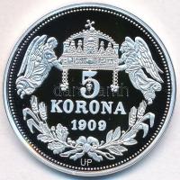 DN "Királyi koronák - I. Béla 5 korona 1909" Ag emlékérem tanúsítvánnyal (20g/0.999/38,61m...