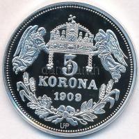 DN "Királyi koronák - Salamon 5 korona 1909" Ag emlékérem tanúsítvánnyal (20g/0.999/38,61m...
