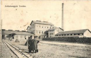 Torda, Turda; Cellulózgyár, iparvasút sínek / cellulose factory, industrial railway tracks (EK)