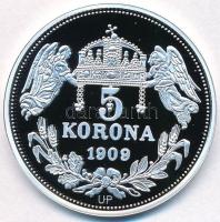 DN "Királyi koronák - II. István 5 korona 1909" Ag emlékérem tanúsítvánnyal (20g/0.999/38,...
