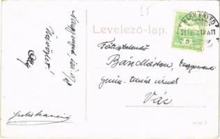 Nagyenyed, Aiud; Fő tér, Római katolikus templom, gyógyszertár, üzletek, W. L. 470. / main square, c...