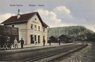 Románresica (Resicabánya, Resita); Vasútállomás, Braumüller L. kiadása / railway station