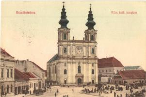 Erzsébetváros, Dumbraveni; Fő tér, Római katolikus templom, piac, üzletek / main square, church, market, shops (EK)