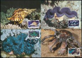 1986 WWF: Tengeri élőlények sor Mi 73-76 4 db CM-en