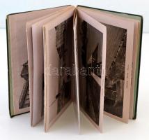 cca 1920-1940 Ricordo di Trieste, képes leporelló Trieste városáról, 32 képpel, kissé sérült gerincc...