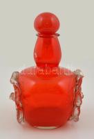 Muránói fújt kiöntő dugóval, kétrétegű, jelzés nélkül, apró csorbával, m:25 cm