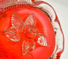 Muránói fújt kiöntő dugóval, kétrétegű, jelzés nélkül, apró csorbával, m:25 cm