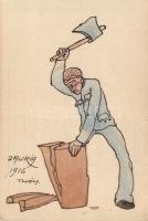 Hand-painted POW-card