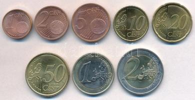 Szlovákia 2009. 1c-2E (8xklf) forgalmi sor T:1-,2 Slovakia 2009. 1 Cent - 2 Euro (8xdiff) coin set C:AU,XF