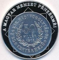 DN "A magyar nemzet pénzérméi - A háború kétnyelvű pénze 1914-1918" Ag emlékérem tanúsítvá...