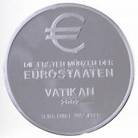 Németország 2002. "Vatikán első Euro érméi" Ag emlékérem tanúsítvánnyal (31,1g/0.999/40mm)...