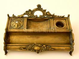 Réz hiányos tintatartó, jelzés nélkül, 30×19 cm, m:12 cm