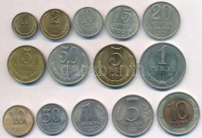 Szovjetunió 1991. 1k-1R (9xklf) forgalmi sor + Oroszország 1991. 10k-10R (5xklf) forgalmi sor T:1- Soviet Union 1991. 1 Kopek - 1 Ruble (9xdiff) coin set + Russia 1991. 10 Kopeks - 10 Rubles (5xdiff) coin set C:AU