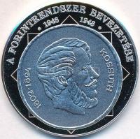 DN "A magyar nemzet pénzérméi - A forint rendszer bevezetése 1946-1948" Ag emlékérem tanúsítvánnyal (15g/0.333/35mm) T:PP