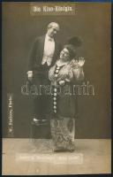 1914 Mizi Gribl (1876-1952) osztrák énekes aláírása az őt ábrázoló fotólap hátoldalán