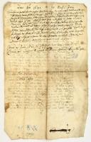 1640 Buzinka, az Abaúj vármegyei alispán bizonyságlevele peres ügyben, latin nyelven