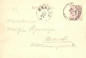 1898 Budapest I. Budai látkép, Tabán és a vár, Schmidt Edgar kiadása (EK)