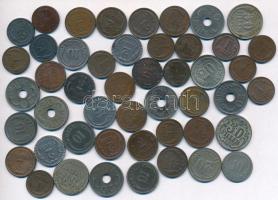 Vegyes: 48db-os fillér tétel a Pengő pénzrendszer időszakából, 1926-1944 közötti kiadások T:2-3 patina