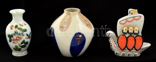 Porcelán tárgyak, összesen: 6 db,  egyike lepattanással, m:7-10 cm